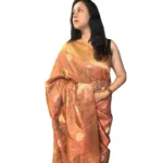 Marigold Jaal Saree