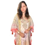 Floral Motive with Mirror Highlight Kaftan